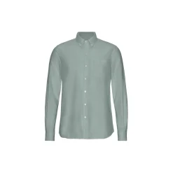 Organic Button Down Shirt, steel blue