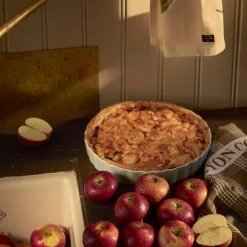 Organic Cotton Kitchen Towel, white/olive