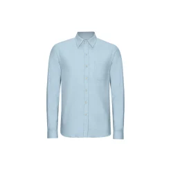 Organic Flannel Shirt, seaside blue