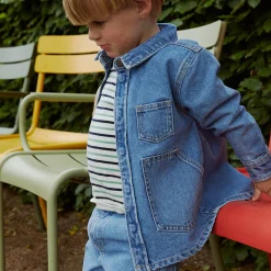 Organic Jeans Jacket, lt. blue indigo washed