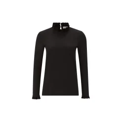 Organic Slub Frill Longsleeve, black