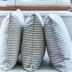 Outdoor Fine Stripe pude, green