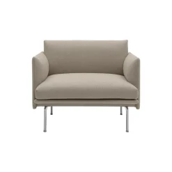 Outline Chair, ecriture/polished aluminum