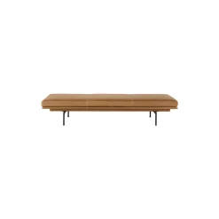 Outline Daybed, refine leather cognac/black