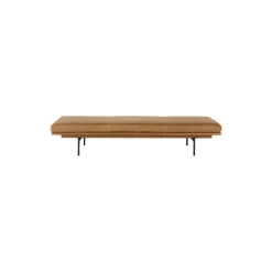 Outline Daybed, refine leather cognac/black