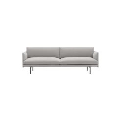 Outline Sofa 3-seater, clay/black