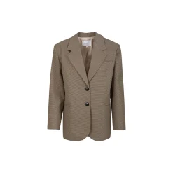 Oversized check blazer, brown check