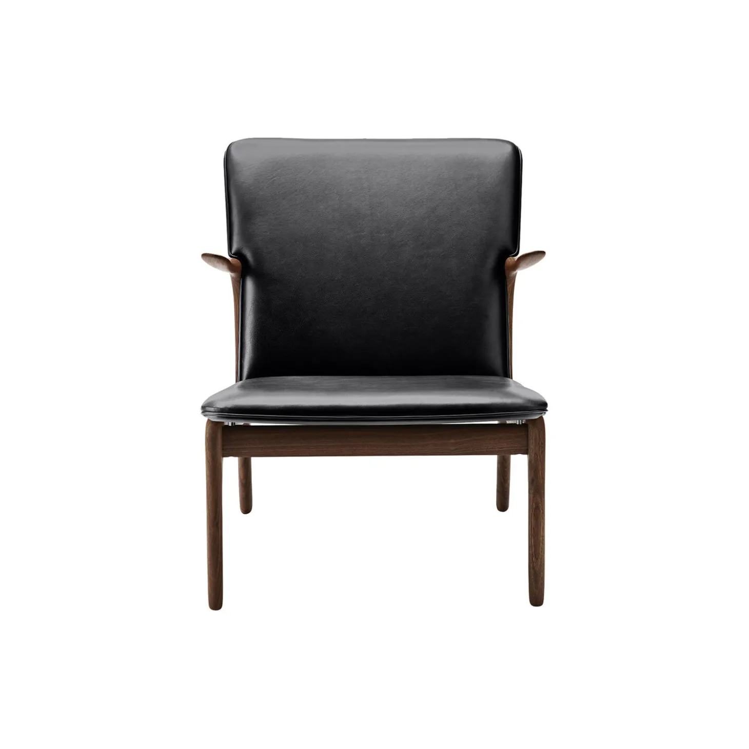 OW124 Beak Chair loungestol, olieret valnød/sort