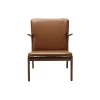OW124 Beak Chair loungestol, olieret valnød/cognac