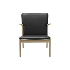 OW124 Beak Chair loungestol, sæbebehandlet eg/sort