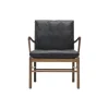 OW149 Colonial Chair loungestol, olieret valnød/sort