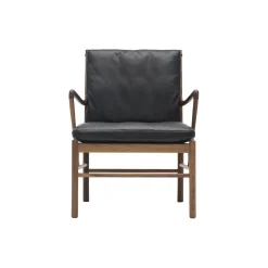 OW149 Colonial Chair loungestol, olieret valnød/sort