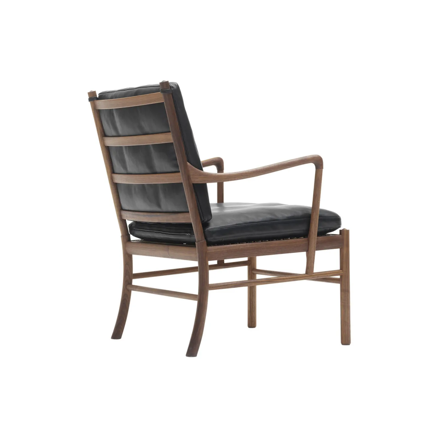 OW149 Colonial Chair loungestol, olieret valnød/sort