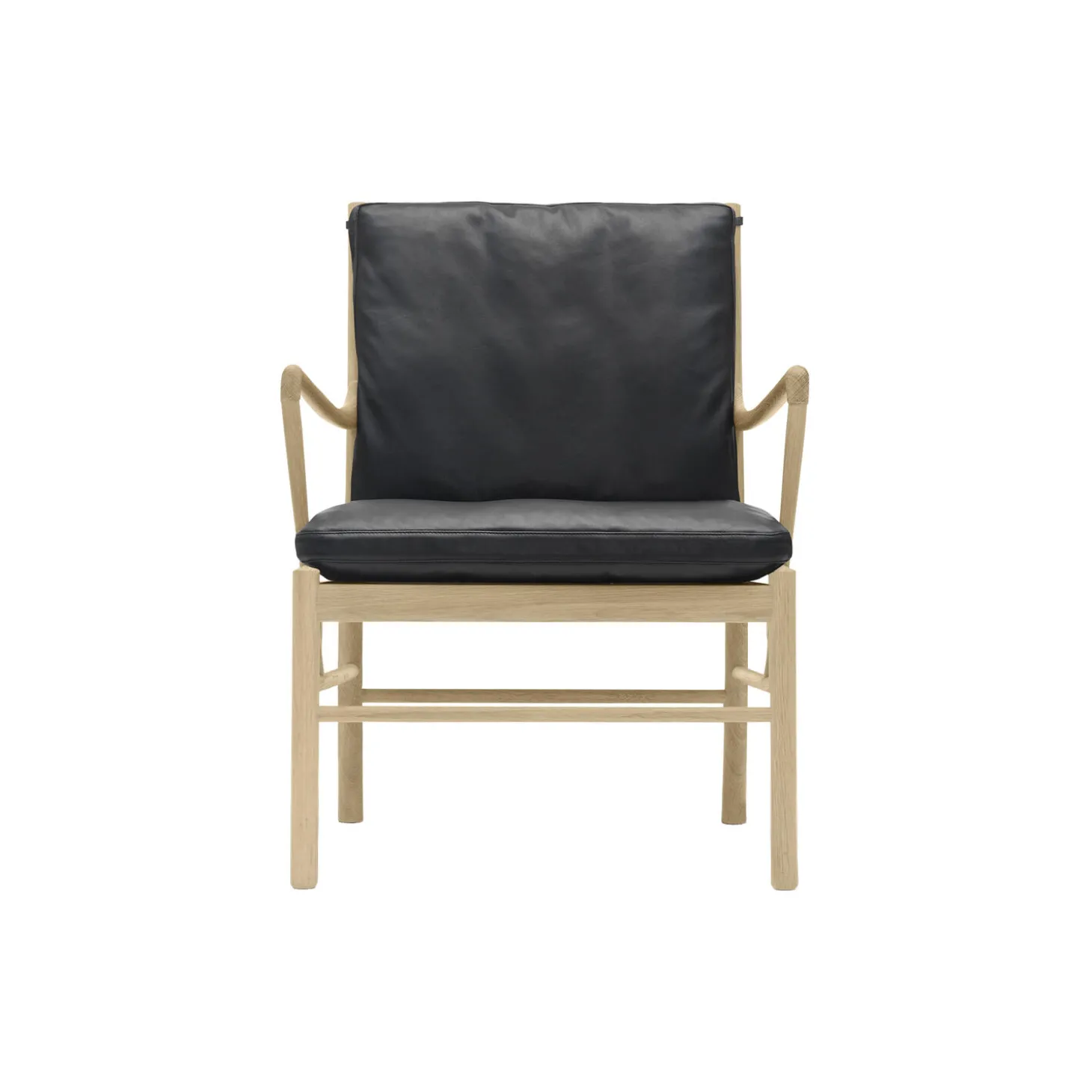 OW149 Colonial Chair loungestol, olieret eg/sort