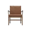 OW149 Colonial Chair loungestol, olieret valnød/cognac