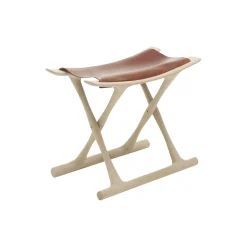 OW2000 Ægyptisk foldestol, sæbebehandlet eg/cognac