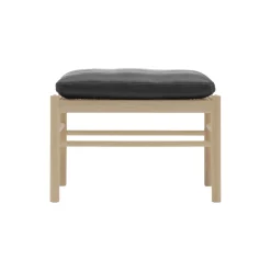 OW149F Colonial skammel, hvidolieret eg/sort