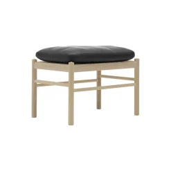 OW149F Colonial skammel, hvidolieret eg/sort