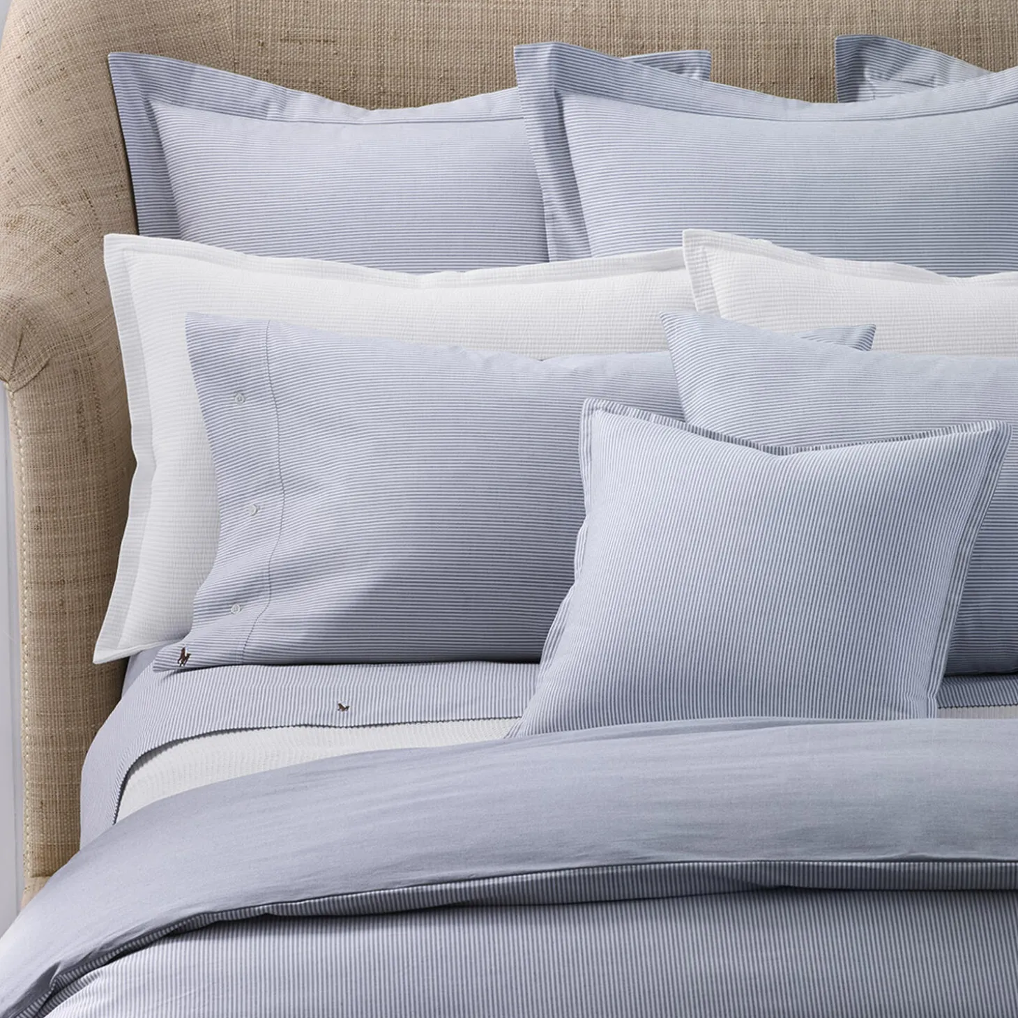 Oxford sengetøj, blue