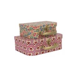 2-pack Suitcase, pink