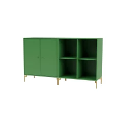 PAIR klassisk skænk med ben i messing, 152 parsley