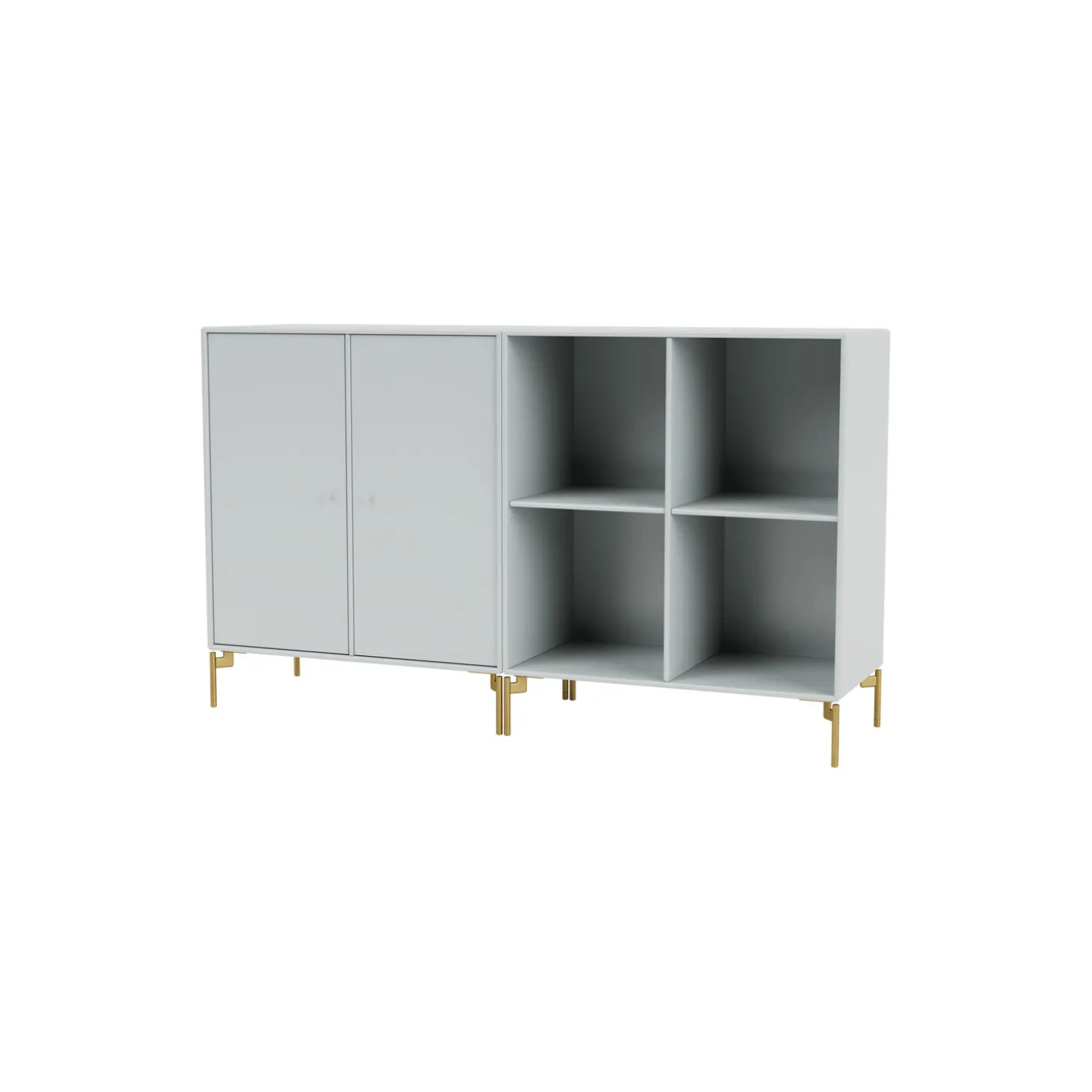 PAIR klassisk skænk med ben i messing, 156 oyster