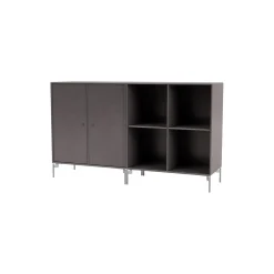 PAIR klassisk skænk med ben i krom, 35 coffee