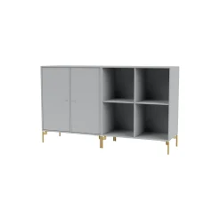 PAIR klassisk skænk med ben i messing, 02 fjord