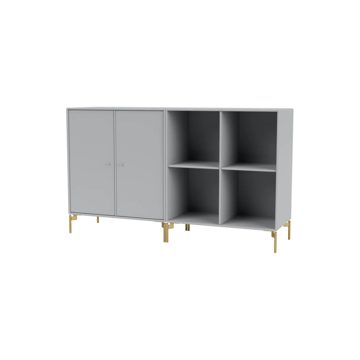 PAIR klassisk skænk med ben i messing, 02 fjord