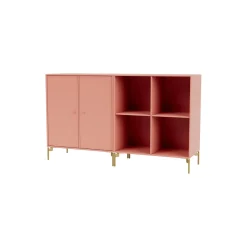 PAIR klassisk skænk med ben i messing, 151 rhubarb