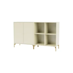 PAIR klassisk skænk med ben i messing, 150 vanilla