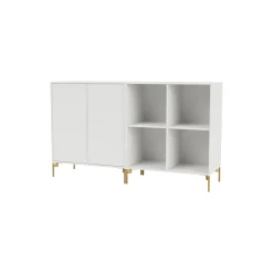 PAIR klassisk skænk med ben i messing, 01 white