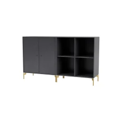 PAIR klassisk skænk med ben i messing, 36 coal