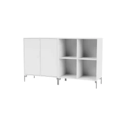 PAIR klassisk skænk med ben i krom, 38 snow