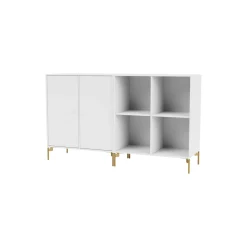 PAIR klassisk skænk med ben i messing, 38 snow