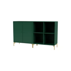 PAIR klassisk skænk med ben i messing, 136 pine