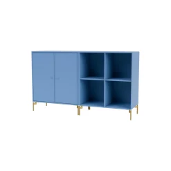 PAIR klassisk skænk med ben i messing, 154 azure