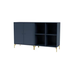 PAIR klassisk skænk med ben i messing, 138 juniper