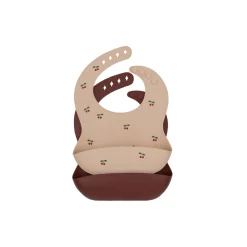 2-pak silikonehagesmæk, cherry/mocca