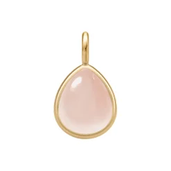 Paloma Pendant, gold/milky rose