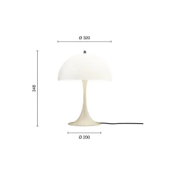 Panthella 320 bordlampe, opal beige