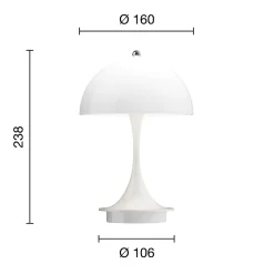 Panthella 160 Portable bordlampe, opal white
