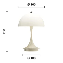 Panthella 160 Portable bordlampe, opal beige