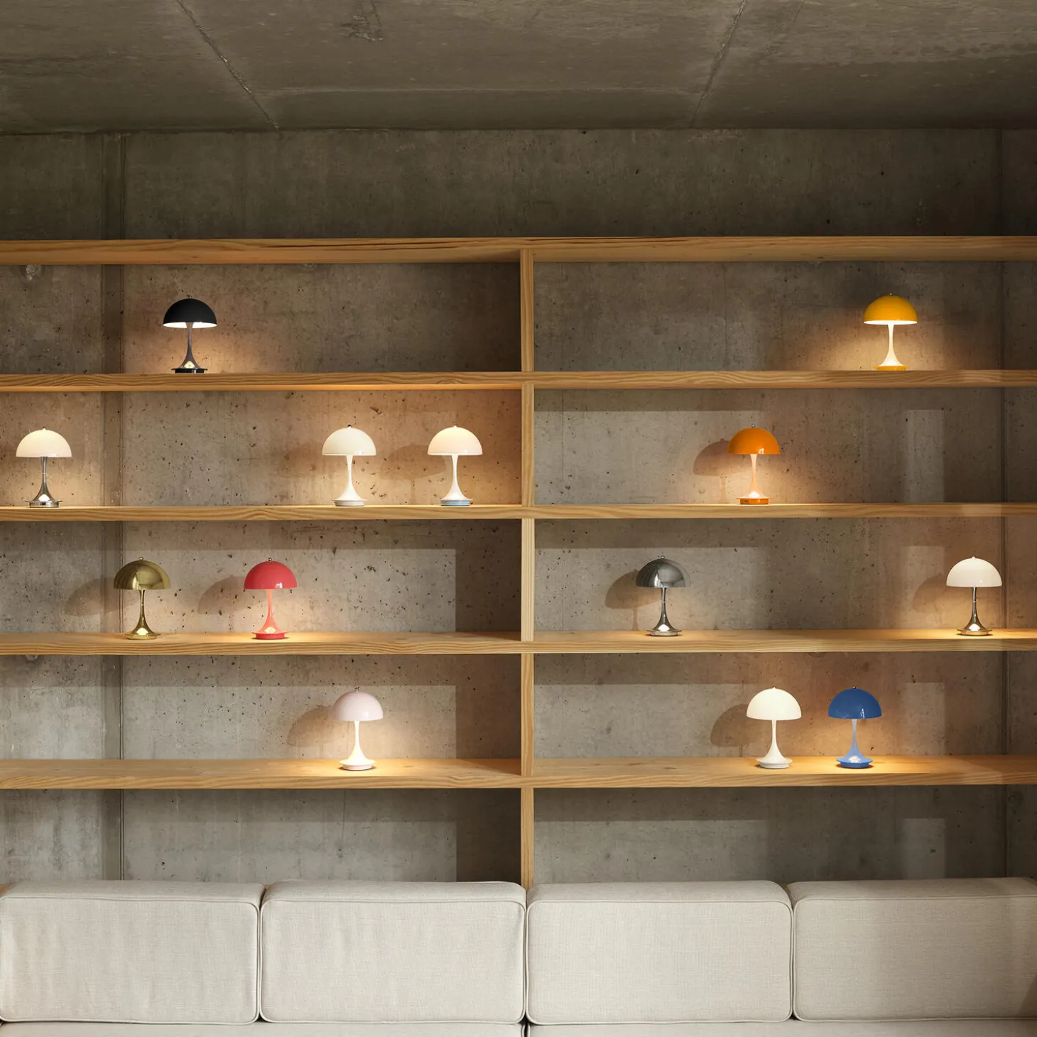 Panthella 160 Portable bordlampe, opal beige