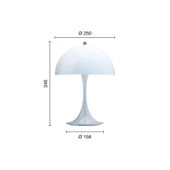 Panthella 250 Portable bordlampe, opal pale blue