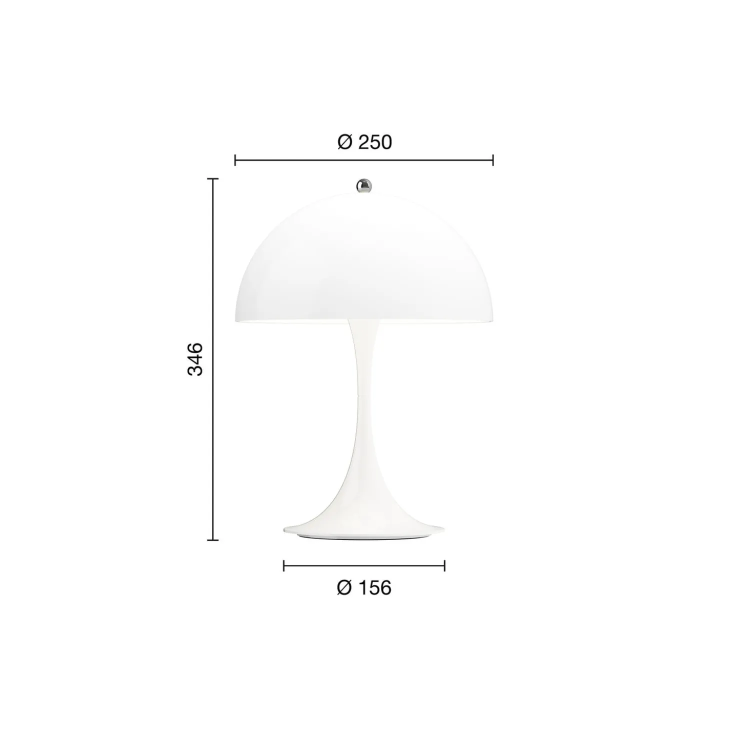 Panthella 250 Portable bordlampe, opal white