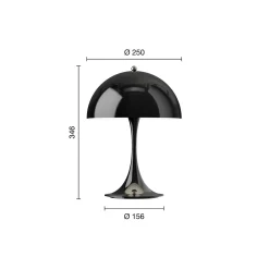 Panthella 250 Portable bordlampe, opaque black