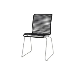 Panton One Dining spisebordsstol, paper black/steel