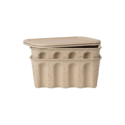 Paper Pulp Box 2 pcs, brown