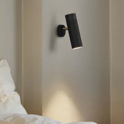 Patrone Wall Lamp, black-browned brass